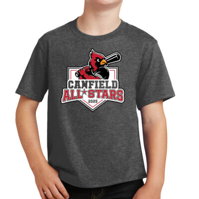 10U Canfield All-Stars Dark Heather Grey Youth Tee Thumbnail