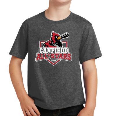 10U Canfield All-Stars Dark Heather Grey Youth Tee Alternate Design Thumbnail